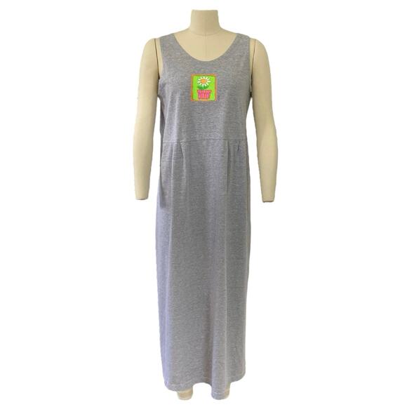 Vintage Cottage Core Heather Gray Fresh Produce Dress - Picture 1 of 6